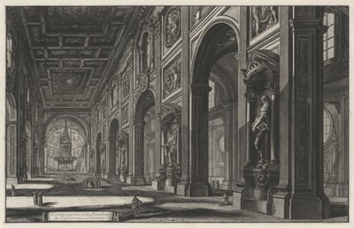 Interiörvy av basilikan San Giovanni in Laterano (ur: Vedute di Roma) av Giovanni Battista Piranesi