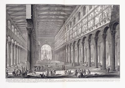 Interiör av St. Pauls basilikan utanför murarna av Giovanni Battista Piranesi