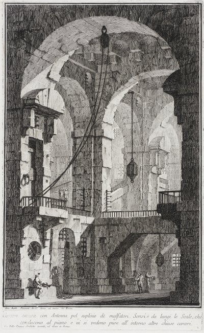 Interiör i ett fängelse av Giovanni Battista Piranesi