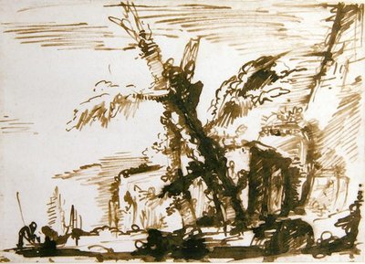 Italienische Landschaft von Giovanni Battista Piranesi