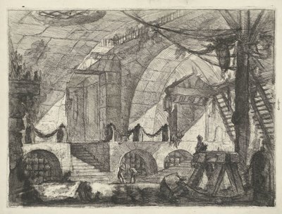 Kerker mötte zaagbok Kerkers (serietitel) Capric Inventions av Carceri alla Acqua Forte (serietitel) av Giovanni Battista Piranesi