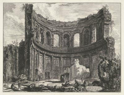 Kleine paleis i Hadrianus villa i Tivoli Rester av templet som kallas Appollo i Hadrianus villa nära Tivoli (titel på objektet) Gezichten op Rome (serietitel) Utsikter över Rom tecknade och graverade av Giambattista Piranesi-arkitekten Ve(nez)iano (serien av Giovanni-Battista Piranesi