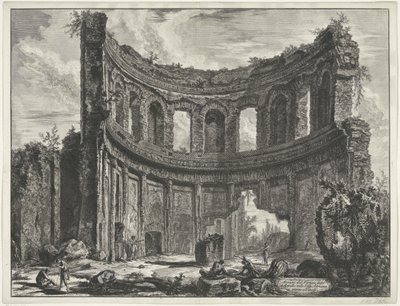 Kleiner Palast in der Villa Adriana in Tivoli von Giovanni-Battista Piranesi