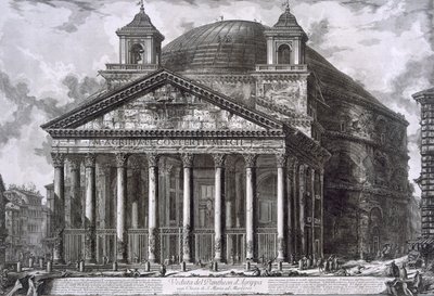 Pantheon of Agrippa, Rom (gravyr) av Giovanni Battista Piranesi