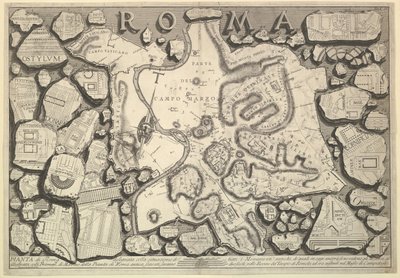 Plan von Rom..., aus Le Antichità Romane Römische Altertümer, ca. 1756 von Giovanni Battista Piranesi