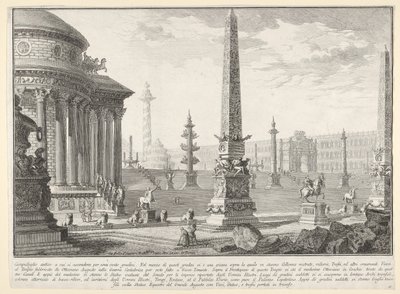 Platta 10: Det antika Capitolium steg upp med ungefär hundra steg [...] Campido..., 1743. av Giovanni Battista Piranesi