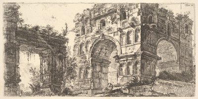 Tafel 11: Tempel des Janus Tempio di Giano aus der Serie Antichita Romana, ca. 1748 von Giovanni Battista Piranesi
