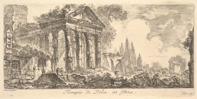 Platte 21: Tempel von Pola in Istrien, ca. 1748 von Giovanni Battista Piranesi
