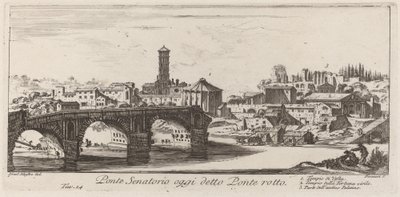 Ponte Senatorio heute genannt Ponte Rotto von Giovanni Battista Piranesi