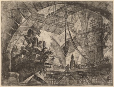 Gefangene auf einer vorspringenden Plattform von Giovanni Battista Piranesi