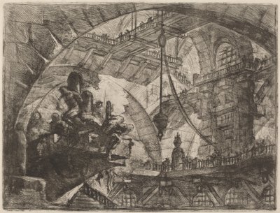 Gefangene auf einer herausragenden Plattform von Giovanni Battista Piranesi