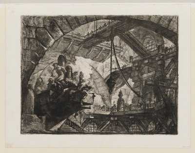 Fångar på en utskjutande plattform av Giovanni Battista Piranesi