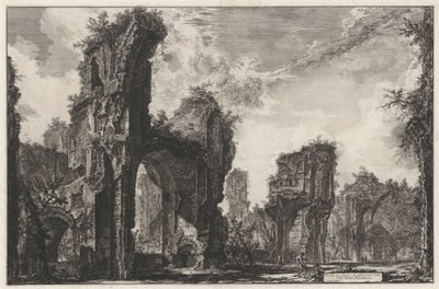 Sistos ruiner, eller den stora salen i de antoninska termerna av Giovanni Battista Piranesi