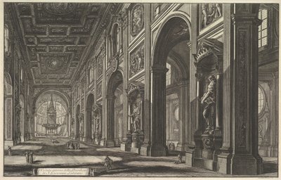 S. Giovanni i Laterano. Interiör, ca. 1768. av Giovanni Battista Piranesi