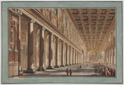 Santa Maria Maggiore, interiör, Rom av Giovanni Battista Piranesi