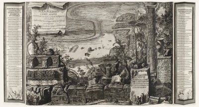Scenographia Campi Martii, sida från Campo Marzio i det antika Rom av Giovanni-Battista Piranesi