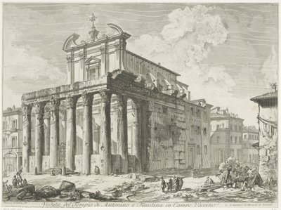 Tempel von Antoninus und Faustina in Rom von Giovanni-Battista Piranesi