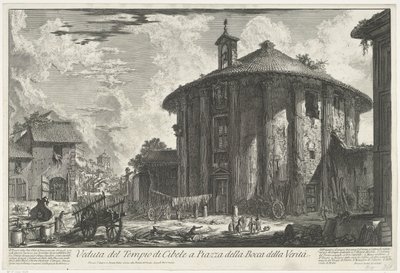 Tempel des Hercules Invictus in Rom von Giovanni-Battista Piranesi