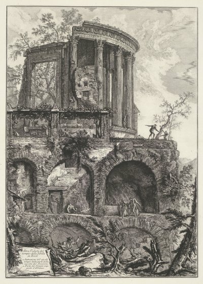 Tempel der Vesta in Tivoli von Giovanni-Battista Piranesi