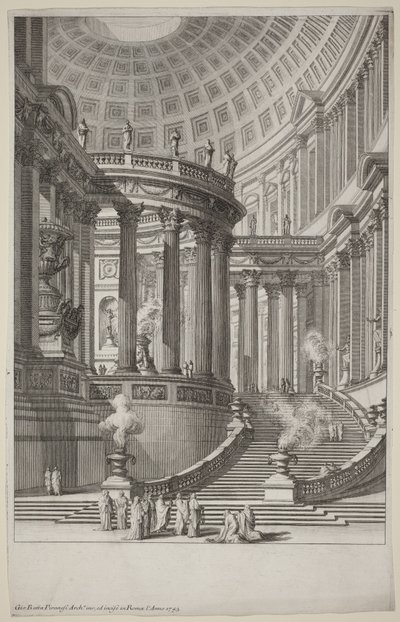 Antikt tempel av Giovanni Battista Piranesi