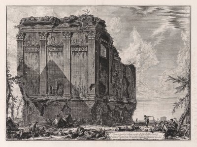Forntida tempel allmänt känt som della Salute på Via d av Giovanni-Battista Piranesi