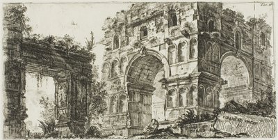 Janus tempel, skylt 11 från Some Views of Triumphal Arches och andra monument av Giovanni Battista Piranesi