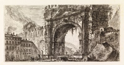 Augustusbågen i Rimini, ur serien Alcune vedute di Archi Trionfali, ed altri monumenti av Giovanni Battista Piranesi