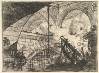 The Arch with a Shell Ornament, från Carceri dinvenzione Imaginary Prisons, ca. 1749-50. av Giovanni Battista Piranesi