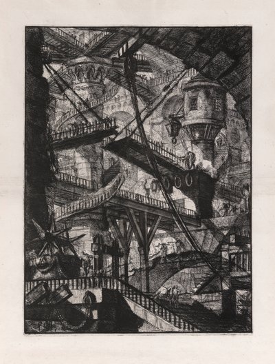 Drawbridge, skylt 7 från Carceri d av Giovanni-Battista Piranesi