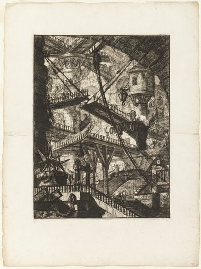 Drawbridge, skylt 7 från Imaginary Prisons av Giovanni-Battista Piranesi