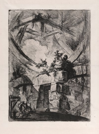 The Giant Wheel, skylt 9 från Carceri d av Giovanni Battista Piranesi