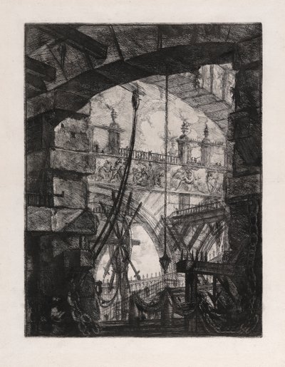 The Grand Piazza, tallrik 4 från Carceri d av Giovanni-Battista Piranesi