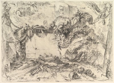 Die monumentale Tafel, aus Grotteschi Grotesken, ca. 1748 von Giovanni Battista Piranesi