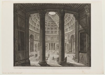 Pantheon, interiör av Giovanni Battista Piranesi