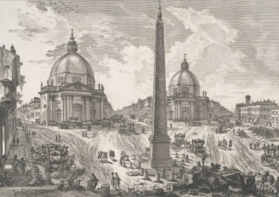 Piazza del Popolo Utsikt över Piazza del Popolo, ca. 1750. av Giovanni Battista Piranesi