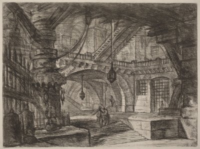 Bryggan med kedjor av Giovanni Battista Piranesi