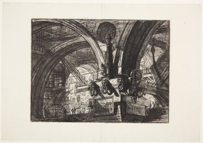 Der Pier mit einer Lampe von Giovanni-Battista Piranesi