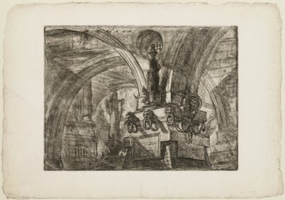 Piren med en lampa, skylt 15 från Imaginary Prisons av Giovanni-Battista Piranesi