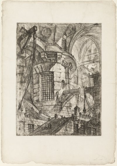 Runda tornet, skylt 3 från Imaginary Prisons av Giovanni Battista Piranesi