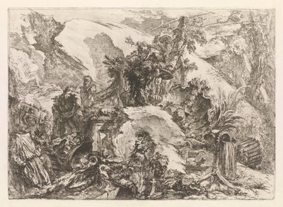 Skeletten, från Grotteschi (Grotesques) av Giovanni-Battista Piranesi