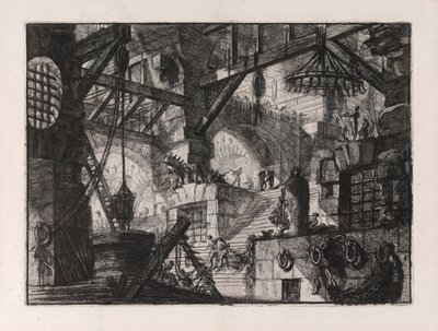 The Well, tallrik 13 från Carceri d av Giovanni-Battista Piranesi