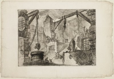 The Well、Imaginary Prisons Swedish のプレート 13 av Giovanni Battista Piranesi