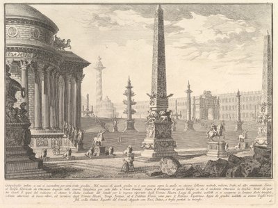 Den antika Capitolium steg upp med cirka hundra steg. . . Campidoglio myra..., ca. 1750. av Giovanni Battista Piranesi