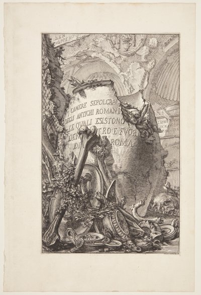 De gamla romarnas gravkammare, i Rom och utanför staden av Giovanni Battista Piranesi