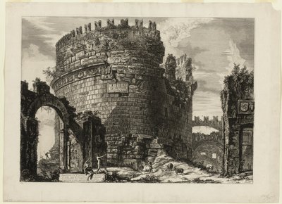 Grab von Caecilia Metella, aus Ansichten von Rom von Giovanni-Battista Piranesi