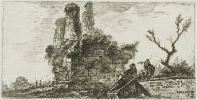 Grab der drei Curiatii-Brüder in Albano, Platte 27 aus Einige Ansichten von Triumphbögen und anderen Denkmälern von Giovanni-Battista Piranesi
