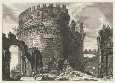 Grabmal der Caecilia Metella in Rom von Giovanni-Battista Piranesi
