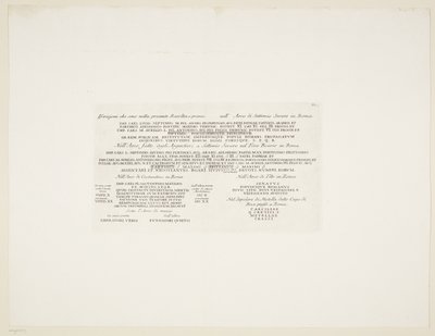 Transkription av olika gamla latinska inskriptioner av Giovanni Battista Piranesi