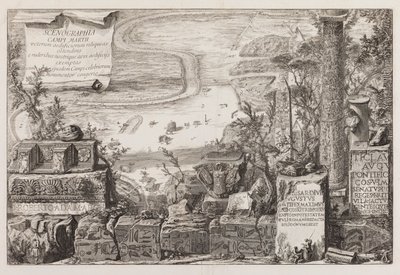 Utsikt över Campus Martius av Giovanni Battista Piranesi