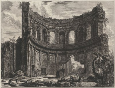 Rester av det så kallade Apollontemplet i Hadrianus villa nära Tivoli (ur: Vedute di Roma) av Giovanni Battista Piranesi